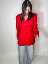 Carica l&#39;immagine nel visualizzatore di Gallery, Red wool blazer oversize
